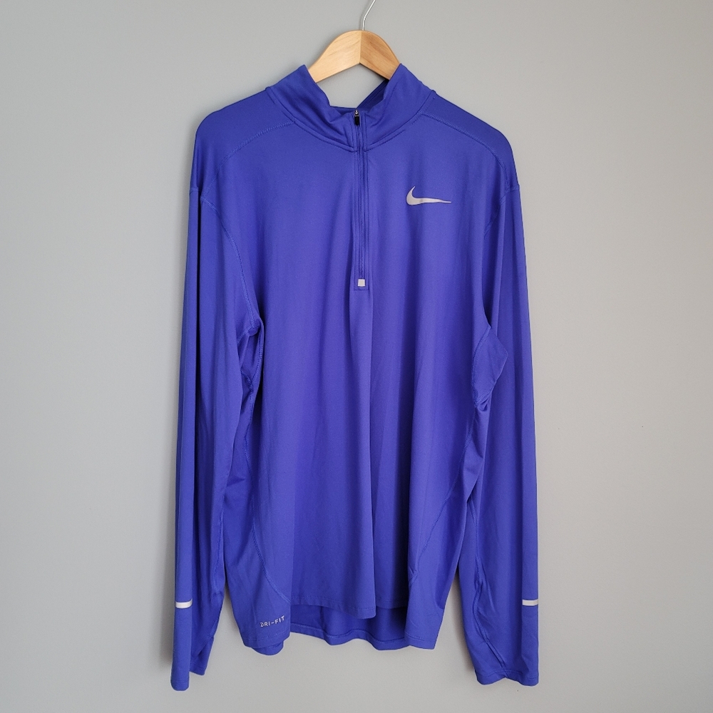 Nike Royal Blue Half-zip Dri-Fit Running Top
